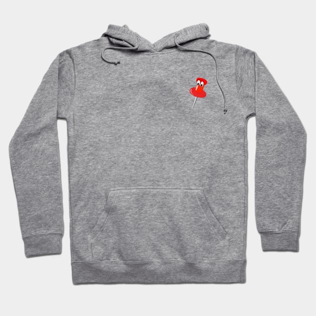 Pushy the Pushpin - little pushy Hoodie by Lyrical Parser